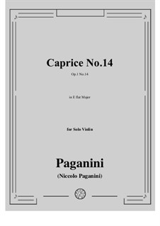 Caprice No.14: Для скрипки by Никколо Паганини
