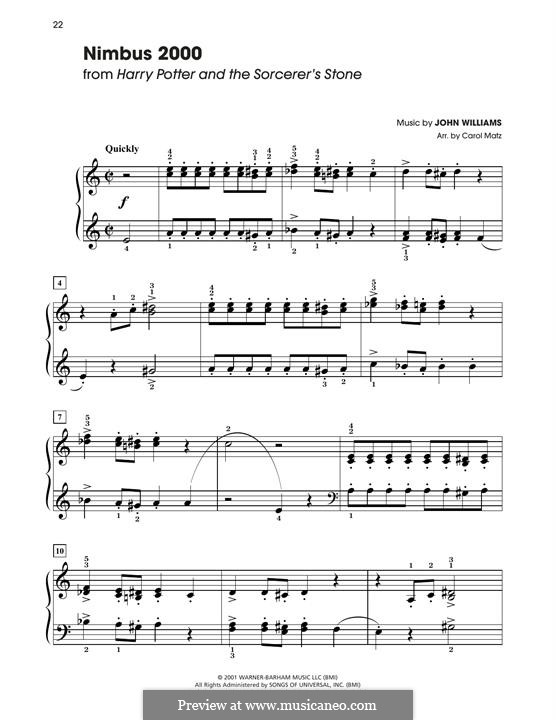 Nimbus 2000 (from Harry Potter): Для фортепиано by John Williams