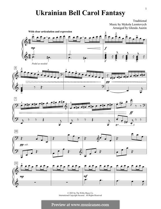 Piano version: Для одного исполнителя by Mykola Leontovych