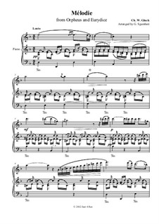Мелодия: Для фортепиано by Кристоф Виллибальд Глюк