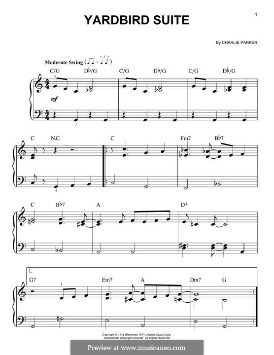 Yardbird Suite: Для фортепиано by Charlie Parker