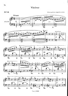 Вальс ми минор, B.56 KK IV1/15: Для фортепиано (с аппликатурой) by Фредерик Шопен