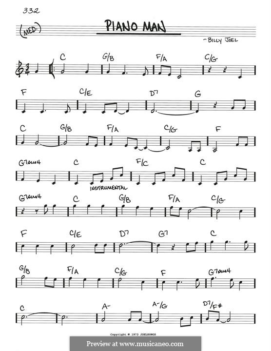 Piano Man: Мелодия by Billy Joel