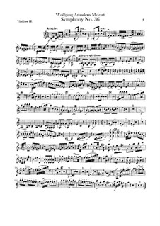 Симфония No.36 до мажор, K.425: Партия II скрипки by Вольфганг Амадей Моцарт