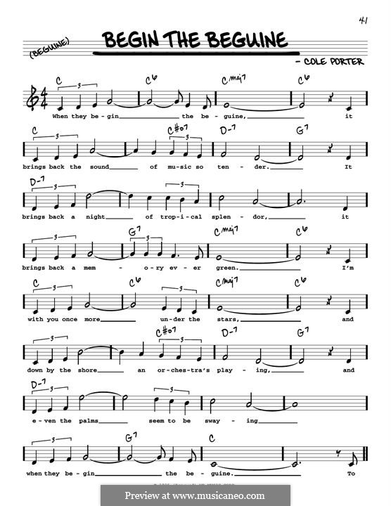 Begin the Beguine: High voice by Кол Портер