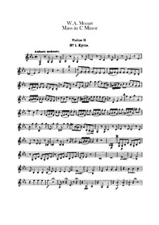 Большая месса до минор, K.427, K.417a: Скрипка II by Вольфганг Амадей Моцарт