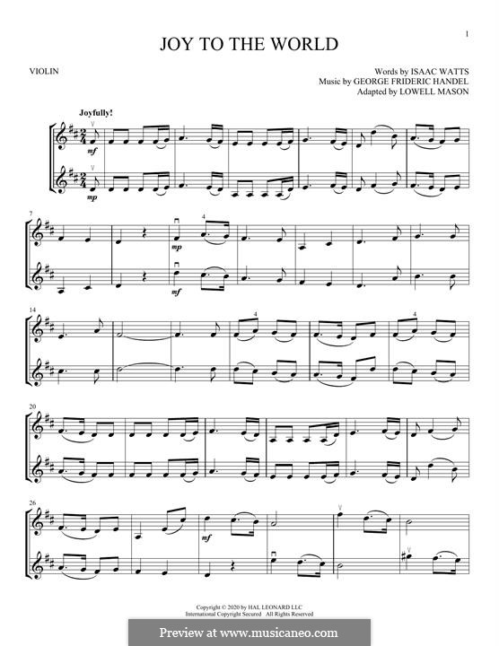 Two instruments version: Для двух скрипок by Георг Фридрих Гендель