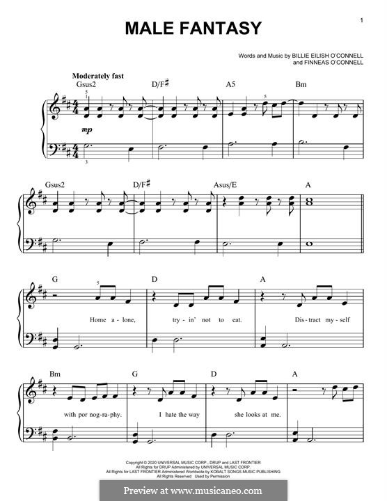F. O'Connell Male Fantasy (Billie Eilish) ноты на MusicaNeo