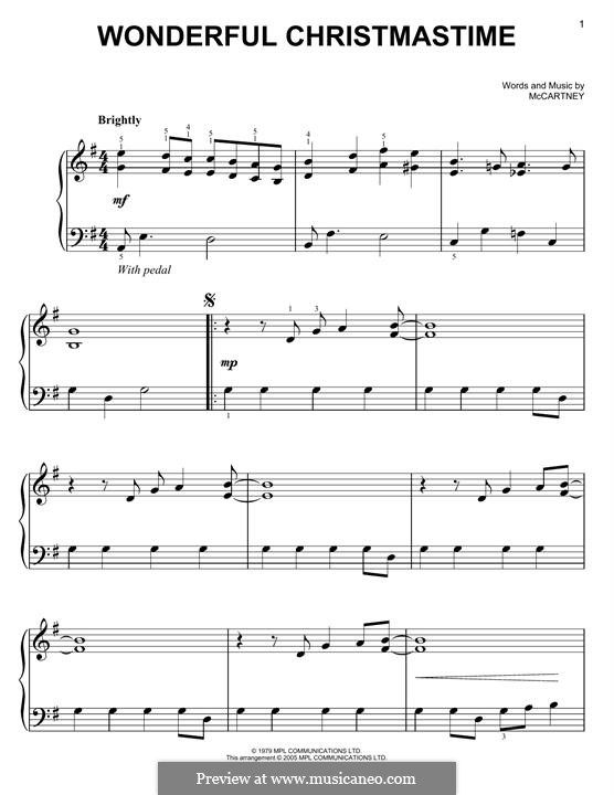 Wonderful Christmastime: Для фортепиано by Paul McCartney