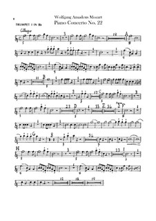 Концерт для фортепиано с оркестром No.22 ми-бемоль мажор, K.482: Партии труб by Вольфганг Амадей Моцарт
