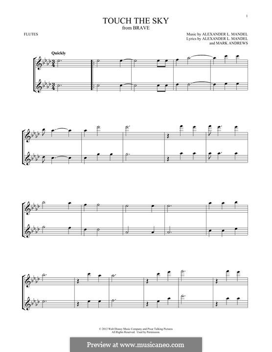 Touch The Sky (from Brave): Для двух флейт by Alexander L. Mandel