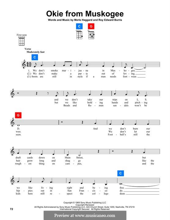 Okie from Muskogee: Для укулеле by Roy Edward Burris