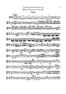 Концерт для фортепиано с оркестром No.26 ре мажор 'Коронационный', K.537: Партия альта by Вольфганг Амадей Моцарт