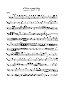 Симфония No.39 ми-бемоль мажор, K.543: Партии фаготов by Вольфганг Амадей Моцарт