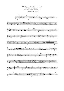 Симфония No.41 до мажор 'Юпитер', K.551: Партия труб by Вольфганг Амадей Моцарт