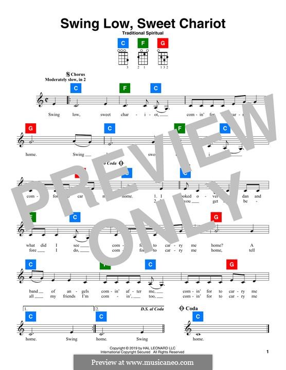 Swing Low, Sweet Chariot: Для укулеле by folklore