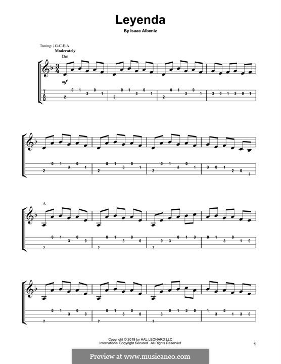 No.5 Легенда: Для укулеле by Исаак Альбенис