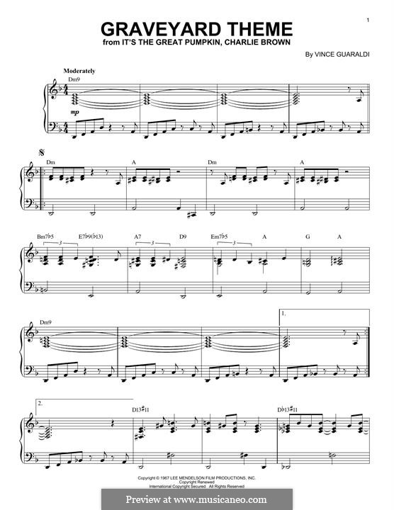 Graveyard Theme (from It's The Great Pumpkin, Charlie Brown): Graveyard Theme (from It's The Great Pumpkin, Charlie Brown) by Vince Guaraldi