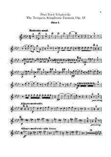 Буря, TH 44 Op.18: Партии гобоев by Петр Чайковский