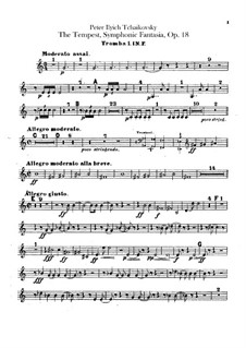 Буря, TH 44 Op.18: Партии труб by Петр Чайковский