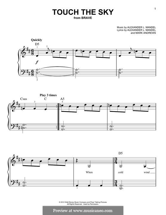 Touch The Sky (from Brave): Для фортепиано by Alexander L. Mandel