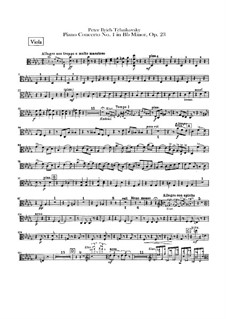 Концерт для фортепиано с оркестром No.1 си-бемоль минор, TH 55 Op.23: Партия альтов by Петр Чайковский