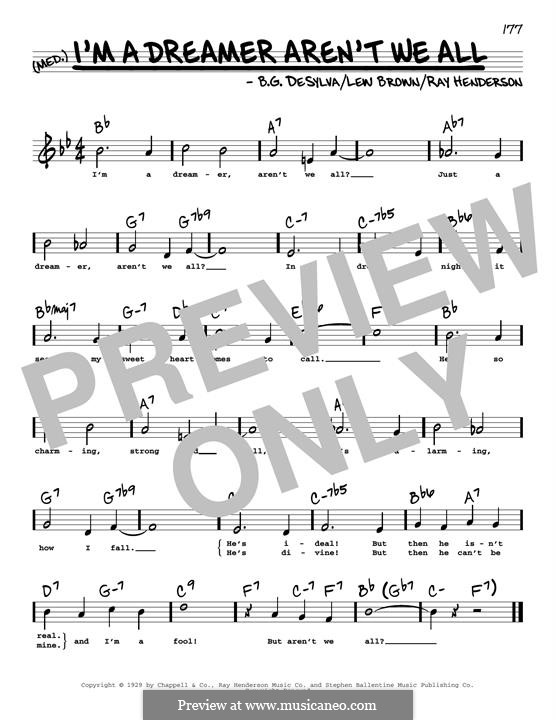 I'm a Dreamer, aren't We All?: High Voice by Buddy Gard DeSylva, Ray Henderson, Lew Brown