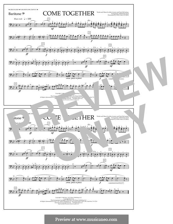 Come Together (The Beatles) Marching Band Version: Baritone B.C. part by John Lennon, Paul McCartney