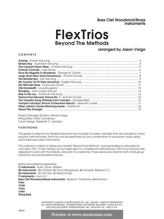 Flextrios - Beyond The Methods (16 Pieces): Bass Clef Woodwind/brass Instruments by folklore, Луиджи Денца, George Michael Cohan