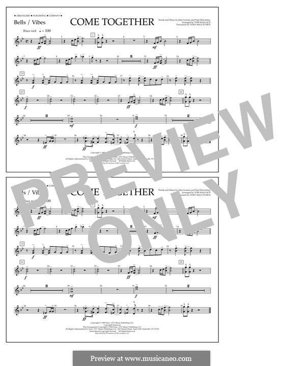 Come Together (The Beatles) Marching Band Version: Bells/Vibes part by John Lennon, Paul McCartney