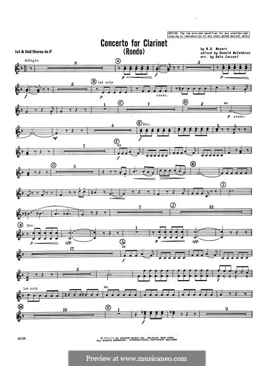 Movement 3: Horn 1 & 2 part by Вольфганг Амадей Моцарт