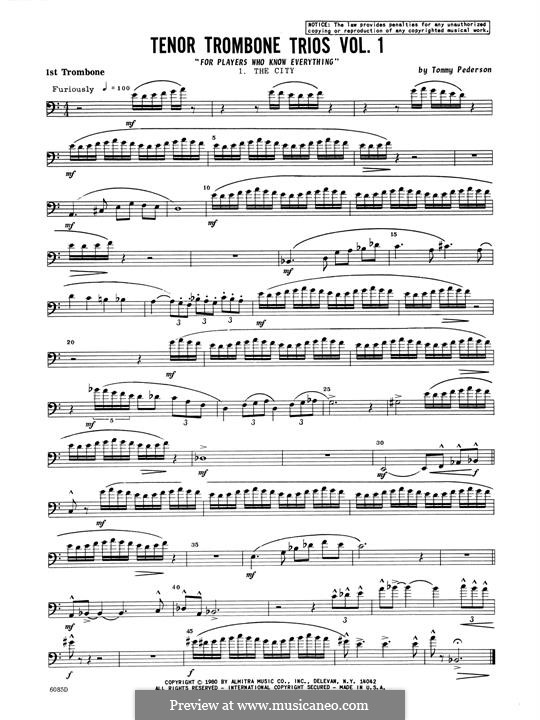 Tenor Trombone Trios, Volume 1: 1st Trombone part by Tommy Pedersen
