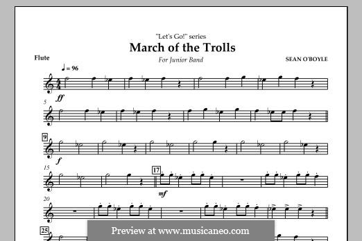 March of the Trolls: Партия флейты by Sean O'Boyle