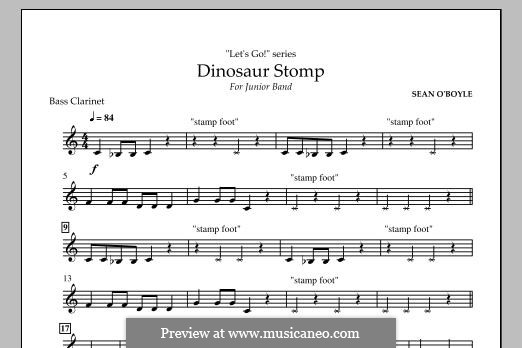 Dinosaur Stomp: Bass Clarinet part by Sean O'Boyle