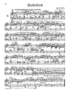 No.10 Октябрь (Осенняя песня): Для фисгармонии by Петр Чайковский