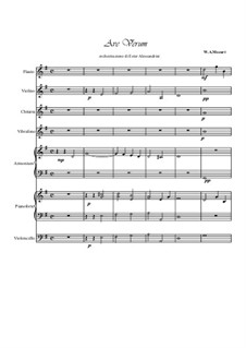 Ave verum corpus, K.618: For large ensemble by Вольфганг Амадей Моцарт