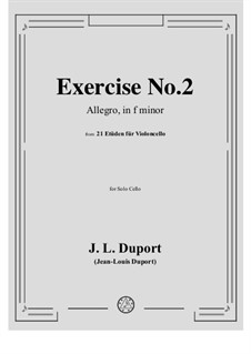 Двадцать один этюд для виолончели: Etude No.2 in F Minor by Жан-Луи Дюпор