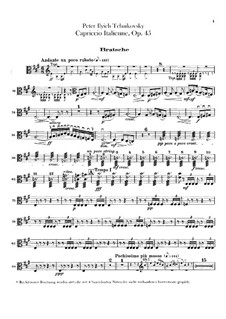 Итальянское каприччио, TH 47 Op.45: Партия альтов by Петр Чайковский