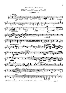 1812. Торжественная увертюра, TH 49 Op.49: Партия вторых скрипок by Петр Чайковский