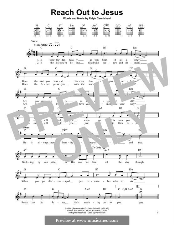 Reach Out To Jesus (Elvis Presley): Для гитары by Ralph Carmichael