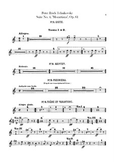 Сюита No.4 соль мажор 'Моцартиана', TH 34 Op.61: Партии труб by Петр Чайковский
