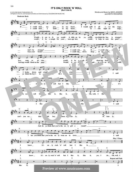 It's Only Rock 'n' Roll (But I Like It): Для клавишного инструмента by Keith Richards, Mick Jagger