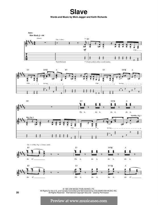 Slave (The Rolling Stones): Для гитары by Keith Richards, Mick Jagger