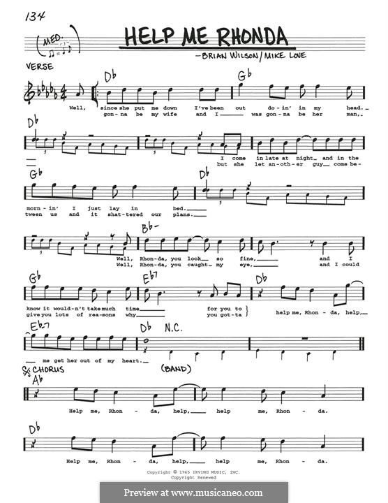 Help Me Rhonda (The Beach Boys): Мелодия by Brian Wilson, Mike Love