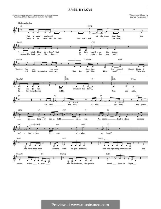 Arise, My Love (NewSong): Для клавишного инструмента by Eddie Carswell
