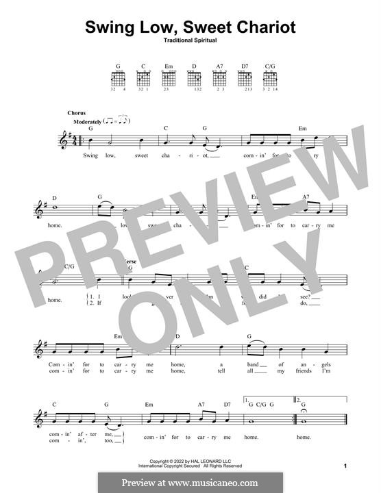 Swing Low, Sweet Chariot: Для гитары by folklore