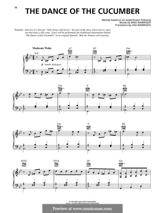 The Dance of the Cucumber: Для голоса и фортепиано (или гитары) by folklore