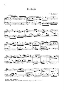 Тридцать шесть фантазий для клавесина, TWV 33: Фантазия No.1 by Георг Филипп Телеманн