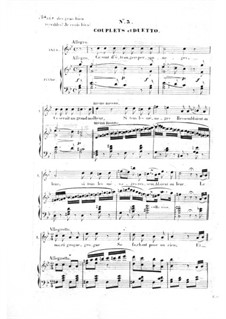 Болтуны: Акт I No.3-5, для голосов и фортепиано by Жак Оффенбах