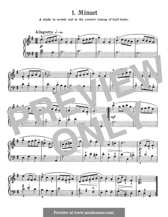 No.4 Менуэт соль мажор, для фортепиано, BWV Anh.114: Для одного исполнителя by Иоганн Себастьян Бах